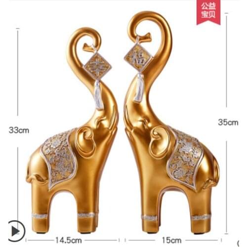 European-style furniture sitting room creative elephant Elephant puts TV ark wine ark handicraft home decoration office