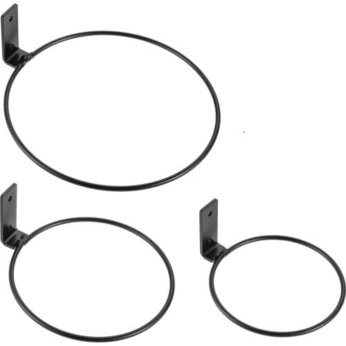 125/150/200mm Metal Plant Holder Wall-mounted Flower Pot Holder Ring Flower Pot Stand Plant Hook for Indoor & Outdoor Decorative
