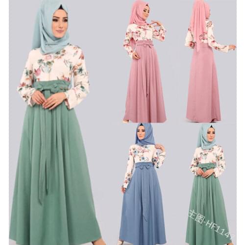 Muslim fashion European and American Women abayas Ethnic Dress Clothes for Worship Service Malay islamic clothing