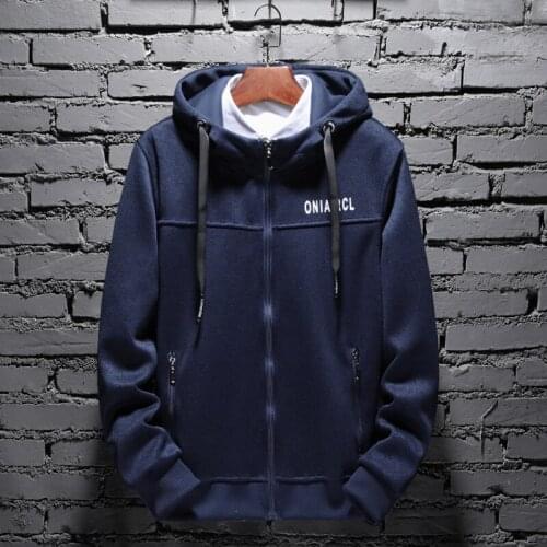 New Hoodies Men 2020 Spring Autumn Casual Solid Long Sleeve Mens Hoodies Sweatshirts Black Grey Blue Hooded Sport Streetwear