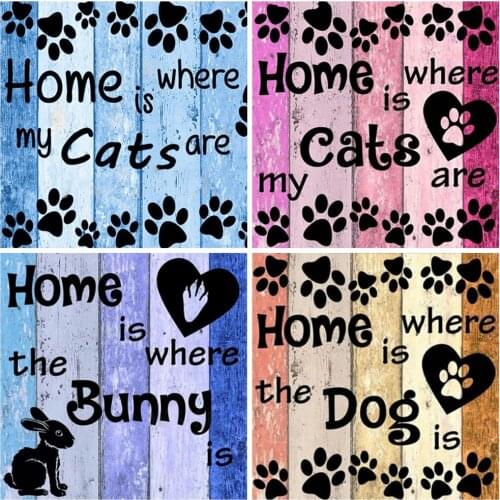 DIY Diamond Embroidery Text Picture Of Rhinestones Diamond Painting Letter Mosaic Full Square Drill Landscape Home Decor