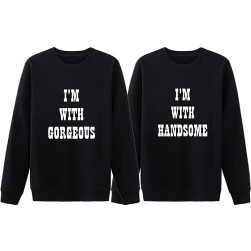 Matching couple sweatshirt. Funny his and her shirts Cute couple sweatshirt Handsome gorgeous shirts engagement Gift for Couple