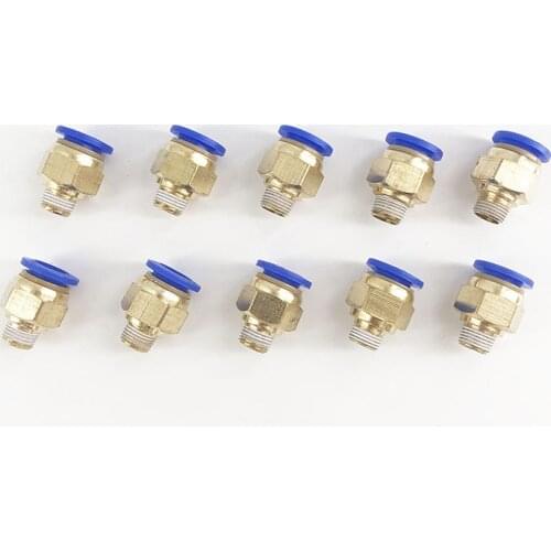 Pneumatic air pipe quick connector Cylinder quick-release PC4-PC16 copper male thread straight through Mechanical tool component