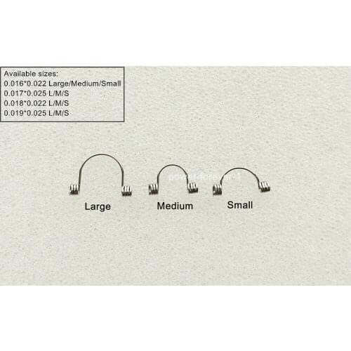 30Pis 016X22 L/M/S Torque Springs Anterior Rectangular Dental Open Coil Spring Positive Negative Torques