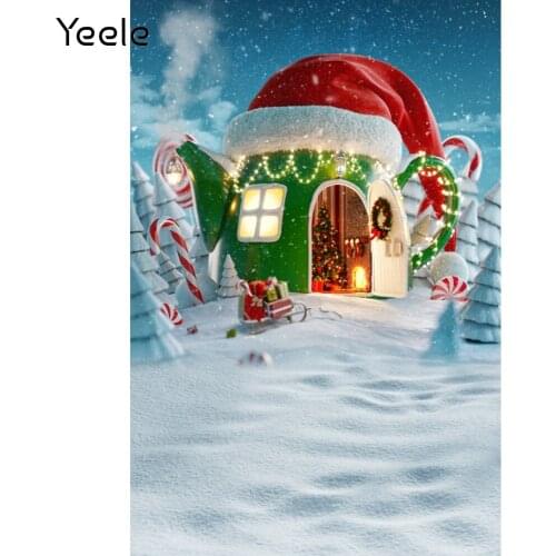 Yeele Christmas Photocall Candy Castle Snow Photography Backdrop Photographic Decoration Backgrounds For Photo Studio