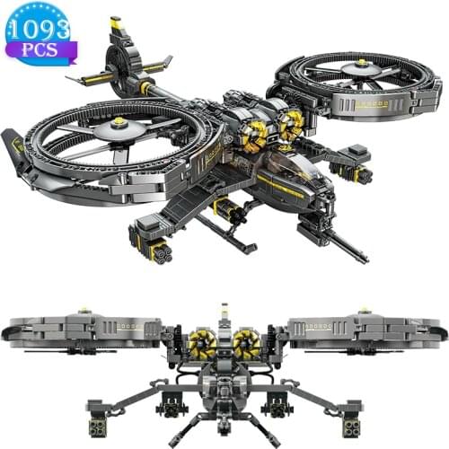 Assembly Military Aerial Model osprey Helicopter Building Blocks Technical Ideas Education Bricks Children Toy Boys DIY Gift