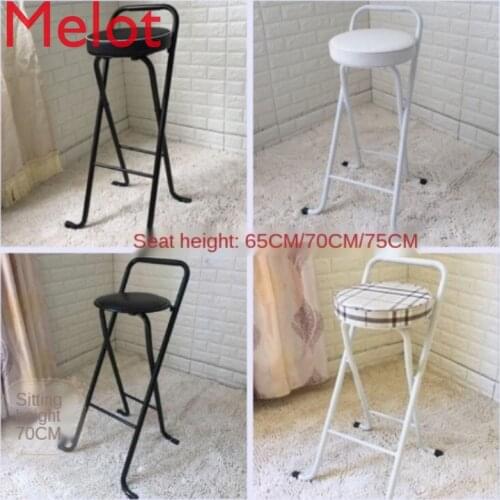 Folding Chair Bar Stool Kitchen Folding Stool Fishing Chair High Chair Stool Home Dining Chair