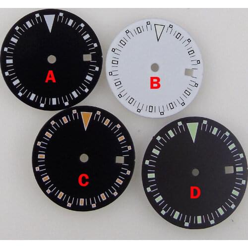 BLIGER Sterile 29mm/31.5mm Black Watch Dial fit MINGZHU 2813 3804 MIYOTA 8215 821A 8205 Luminous Index