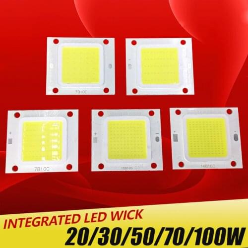 High Power Epistar COB LED Chip 20W 30W 50W 70W 100W DC 30V-32V Integrated SMD For Floodlight Spotlight Warm White /White