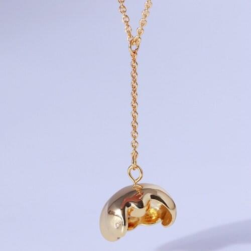 Personalized trend irregular pleated flower shape Y-shaped Necklace