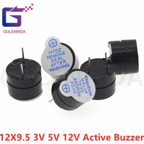 10pcs 3v 5v 12v Active Buzzer Magnetic Long Continous Beep Tone 12*9.5mm