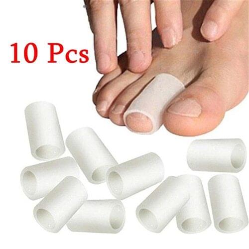 10Pcs New Separator Foot Care Pain Relief Toe Gel Protector Corn Cushion Finger Sleeve Tubes Silicone Bandage