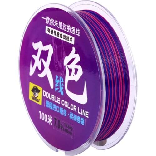 100m 1#-7# Nylon Rock Fishing Line Fluorocarbon Line Super Strong Pull Line Sinking 0.14-0.47mm Distant Throwing Fishing Pesca