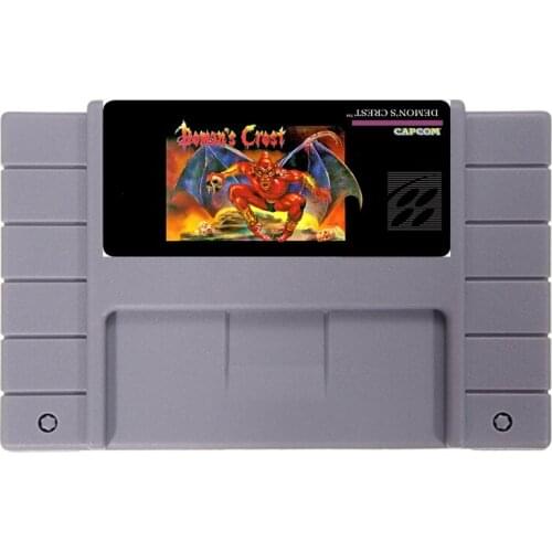 Demons Crest 16 bit NTSC Big Gray Game Card For USA Version Game Player