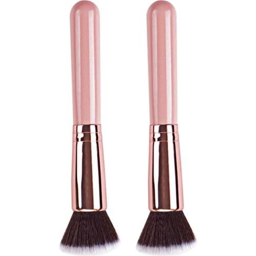 2Pcs Portable Lightweight Brush Makeup Liquid Foundation Brush for