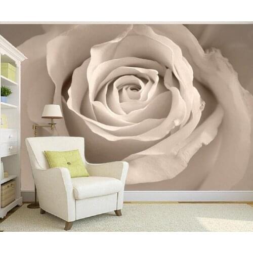 3d wallpaper for room Hand painted oil painting White Rose Background Decorative Painting wall 3d wallpaper