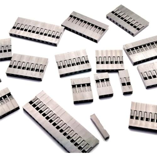 50Pcs Dupont Plastic Shell Plug 2.54mm Single Row Dupont Connector 1P/2P/3P/4P/5P/6P/7P/8P/9P/10P