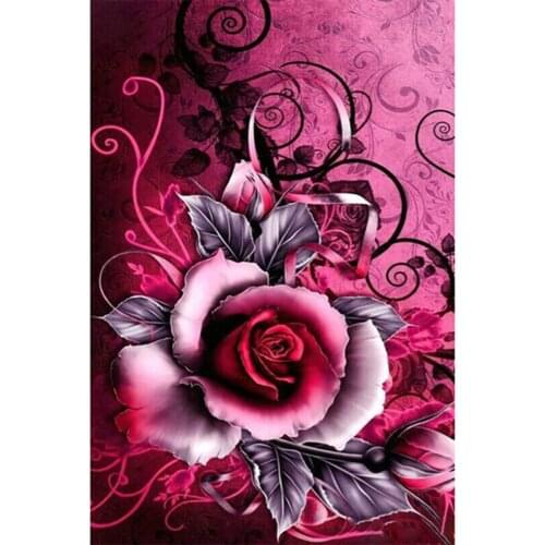 Full Square/Round Drill 5D DIY Diamond Painting "Red flower" 3D Diamond Embroidery Cross Stitch Home Decor