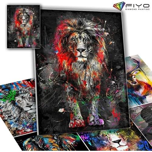 5D DIY Diamond Painting Abstract Animal Monkey Lion Picture Diamond Mosaic Embroidery Cross Stitch Kit Home Decor cuadros