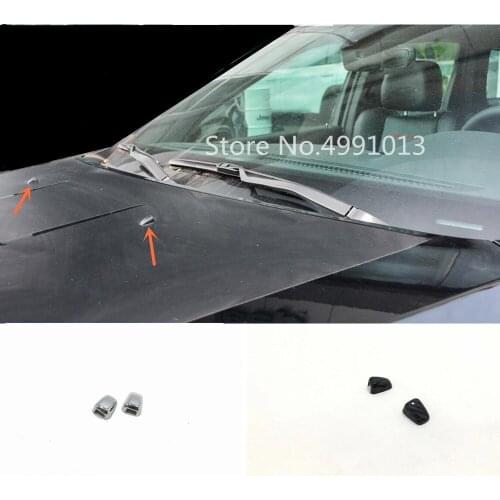 For Jeep Grand Cherokee 2014 2015 2016 2017 2018 car sticker garnish head front machine water wash outlet cover frame trim 2pcs