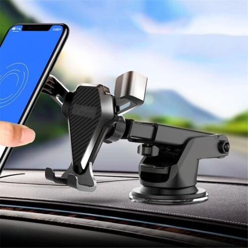 Car skin texture mobile phone bracket car gravity air outlet car navigation bracket instrument panel suction cup type