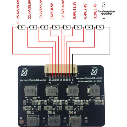 BMS 2S-8S 1.2A Balance Board Lifepo4 LTO Lithium Battery Active Equalizer Balancer Energy Transfer Board BMS 3S 4S 5S 6S 7S 8S