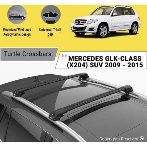 BARS FOR MERCEDES GLK-CLASS (X204) SUV 2009 - 2015 ALUMINUM ALLOY SIDEBARS CAR ROOF RACK LUGGAGE CARRIER CROSSBAR