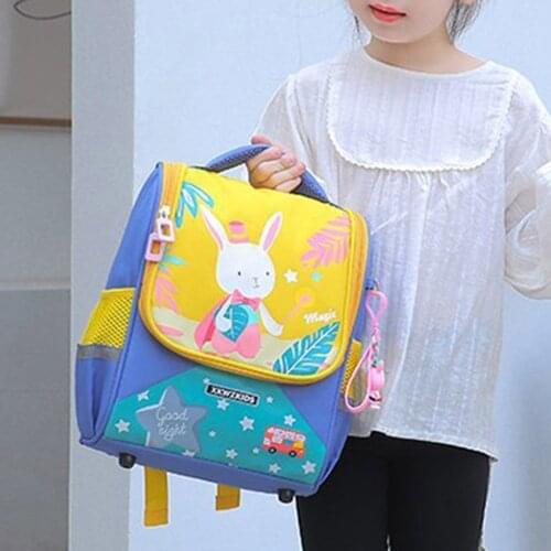 Children Pink Purple Dinasour Rabbit Cartoon Printing Backpacks Toddler Kids School Bags Kindergarten Cute Girls Boys Schoolbags
