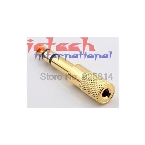 By dhl or ems 500pcs Hot selling 6.5mm 1/4"Male plug to 3.5mm 1/8"Female Jack Stereo Headphone Audio Adapter