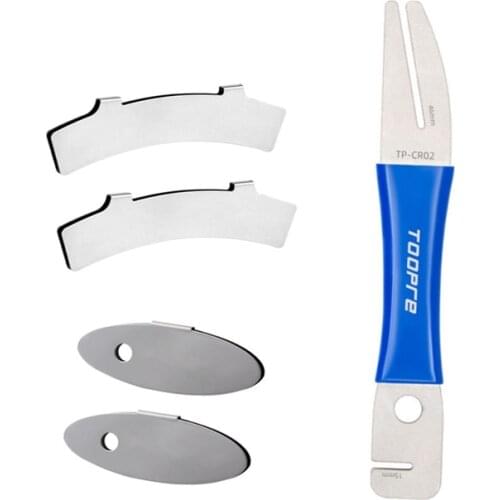 TOOPRE Bike Disc Brake Correction Wrench Brake Pads Bike Disc Rotor Truing Alignment Truing Tool with Disc Brake Pads