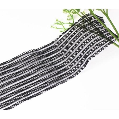 65mm Black Elastic Stretch Webbing Ribbon Tape Band Belt Applique Sewing Supplies for Cloth Strap Hairband 20yard/T1141