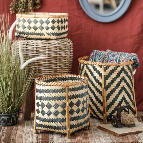 Pots for plants hand-woven storage baskets plant pot decorative flower basket wall planters for indoor plants home decoration