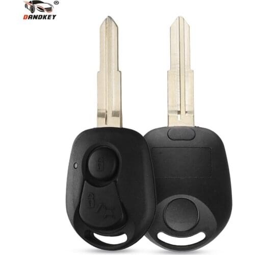 DANDKEY 2 Buttons Remote Key Shell For Ssangyong Actyon Kyron Rexton Actyon Uncut Bblade Key FOB Cover Case