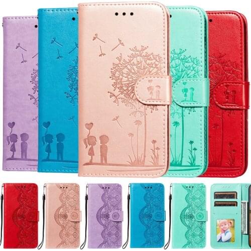 Girl Couples Dandelion Flip Leather Case For Redmi Note 10 Pro Note10 10S Flower Wallet Card Stand Book Cover Note10Pro Fundas