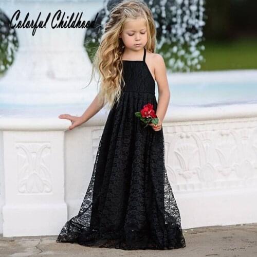 Lovely cozy lace girls dress small kids elegant backless strap dress summer party/wedding costumes 1-5Yrs