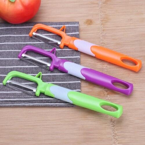 Multifunction stainless steel plastic peeler toothbrush potato fruit peeled fruit radish peeling knife wholesale
