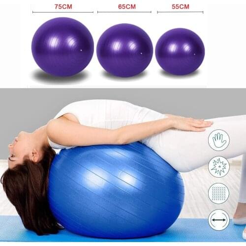 55/65/75CM Pilates Yoga Ball Exercise Anti-Pressure Explosion-Proof Gymnastics Balance Exercise Fitness Home Yoga Core Training