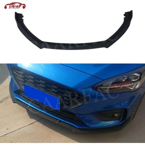 High quality ABS Front Lip Spoiler Trim Cover For Ford Focus Sedan Hatchback 2019+ Black Head Bumper Chin Shovel Guard