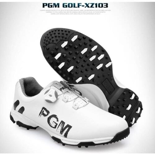 PGM golf shoes mens waterproof shoes double patent shoes rotating shoelaces anti-slip soles