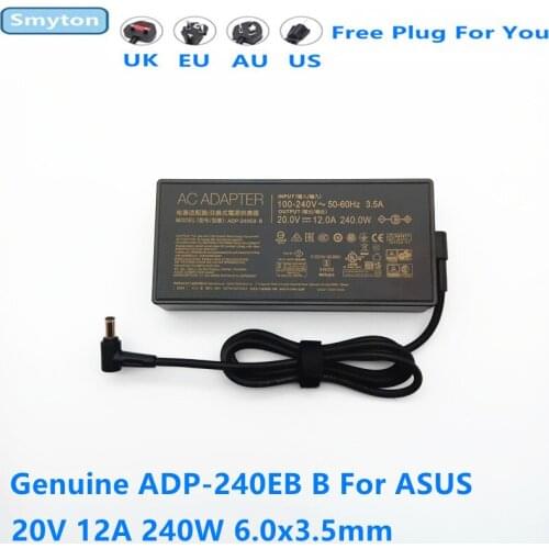 Genuine ADP-240EB B 20V 12A 240W AC Adapter For ASUS ROG 15 GX550LXS RTX2080 G733QS Laptop Power Supply Charger