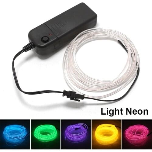 RGB Neon Wire Under Car Flexible Soft Tube Lights LED Strip Sign Anime Christmas /Body Woman/Rooms Rope Light Neon Light El Led