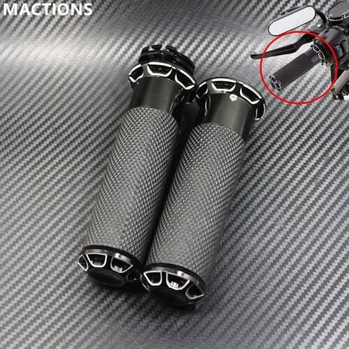Motorcyle Handle Black CNC 1"25mm Handlebar Hand Grips For Harley Sportster Touring Dyna Softail Custom Road King Street Glide