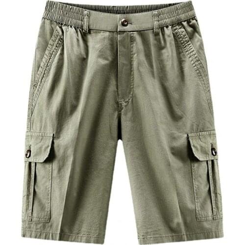 Workout Shorts Straight Leg Multiple Pockets Elastic Waist Breathable Casual Men Sweat Shorts Washable for Summer Outdoor