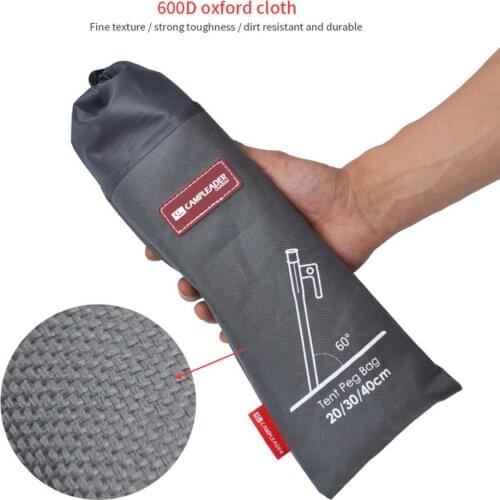 Tent Nails Storage Bag Outdoor Camping Ground Pegs Floor Nails, Hammers, Tent Ropes Storage Bag Backpack