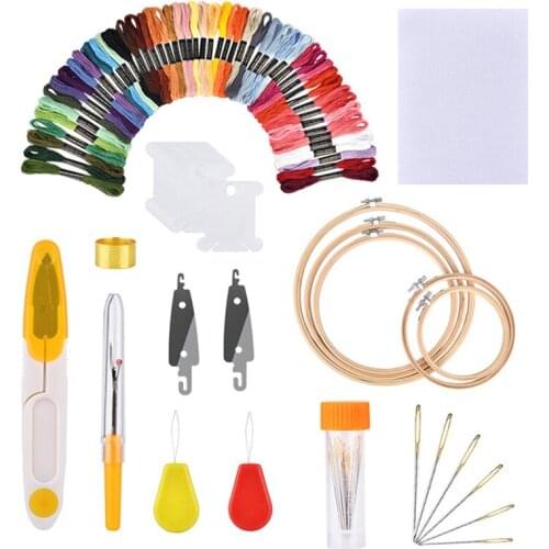 Magic DIY Embroidery Pen Knitting Sewing Tool Kit Punch Needle Set Plastic+Steel Home Decoration Ornaments