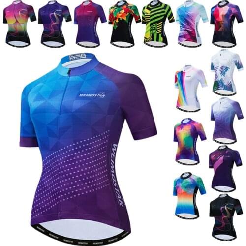 Weimostar Womens Cycling Jersey Pro Cycling Clothing Tops Maillot Ciclismo Anti-UV mtb Bike Jersey Racing Sport Bicycle Shirt