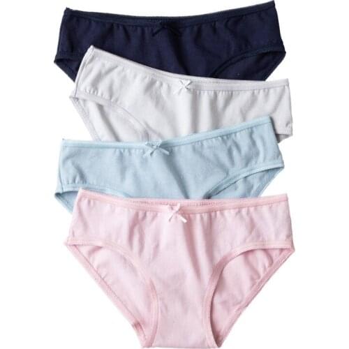 AWAYTR 6pcs Womens Low Waist Panties Briefs Cotton Sexy Bow Lace Sweet Fashion Solid Color Girls Underwear Lingerie