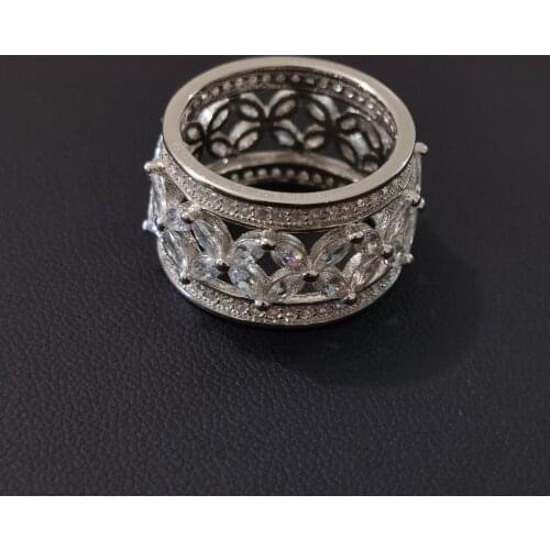 Top Quality Hot Sale Famous Brand Pure 925 Sterling Silver Party Jewelry For Women Europe Luxury Zircon Butterfly FLowers Rings