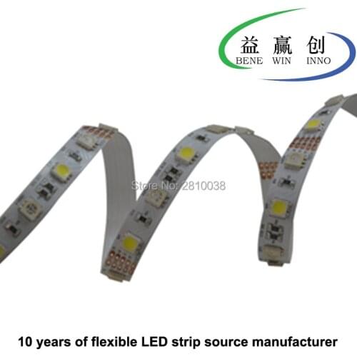 100M/Lot High cri 90+ 5050rgbw led light strip DC12/24V 60leds/M flexible led strip 10mm wide led strip light 14.4W/M led tape