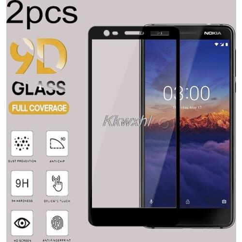 2PCS For Nokia 3.1 Screen Protector Full Glue Tempered Glass Protective Cover Film On Nokia3.1 TA-1049, TA-1057, TA-1063 TA-1070